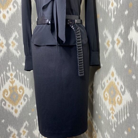 Ralph Lauren Black Wool Hi-Waist Pencil Skirt - Picture 11 of 16